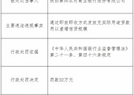 陕西紫阳农村商业银行被罚32万元：通过即放即收方式发放无实际用途贷款用以虚增信贷规模